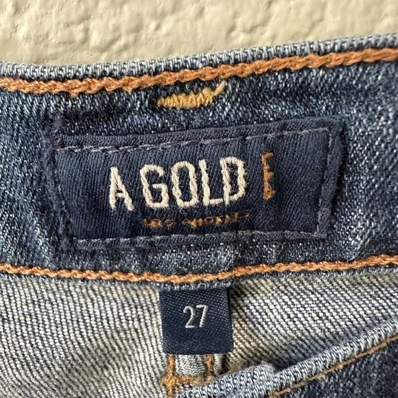 $298 AGold E Isabel Distressed Jeans Slim Jeans Size 27 - Picture 7 of 9